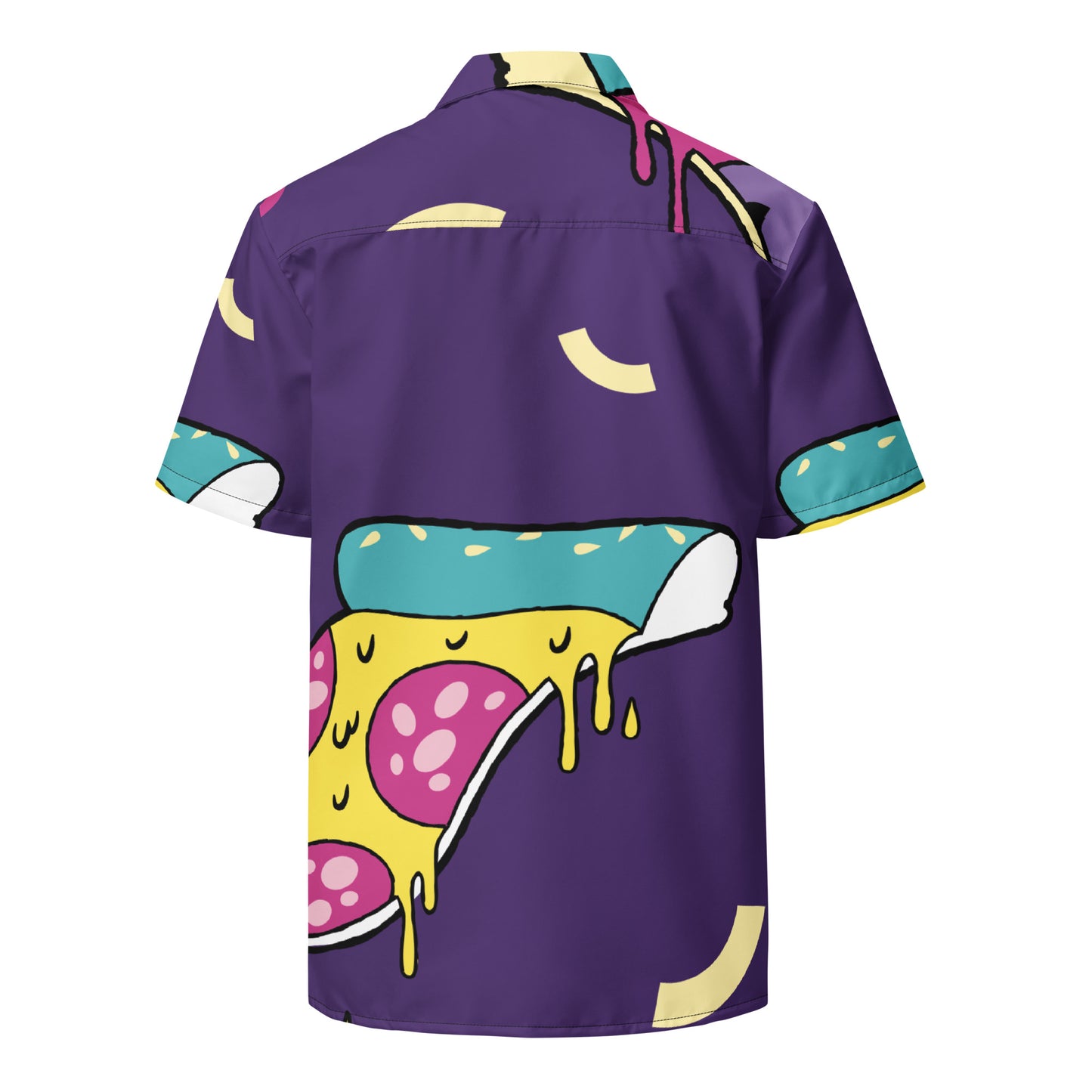 Jazzy Nick's Pizza Button Shirt (Purple)